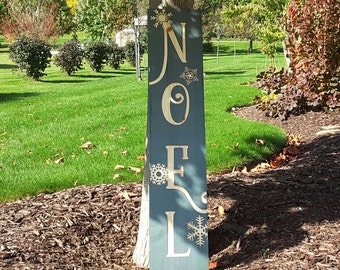 Noel Entry Sign, Vertical Welcome Board, Entry Way Sign, Noel Christmas Sign, Outdoor Sign