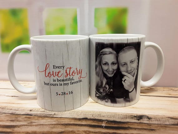 Personalized Our Love Story Poem Watercolor Couple Happy Valentine's