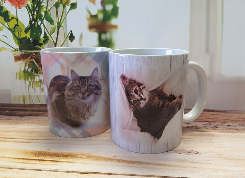 Cat Memorial Photo Mugs Custom Mugs Personalized Mug Etsy