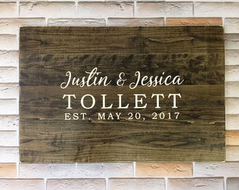 Guestbook Alternative | Wedding Guestbook | Wood Guestbook | Rustic Wedding | Last Name Sign | Wedding Guest book | Personalized Guestbook