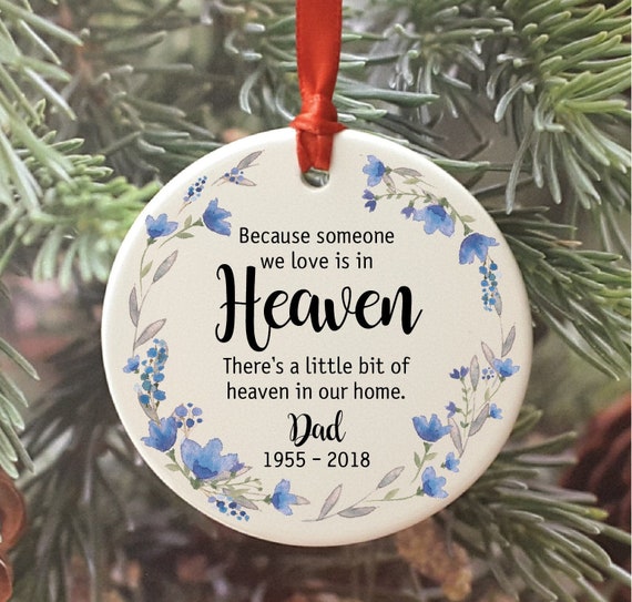 dad in heaven christmas ornament