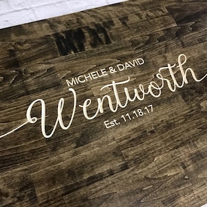 Rustic Wedding Guest Book Alternative | Rustic Wedding Decor | Wood Guest Book | Family Name Design | Personalized Guest Book
