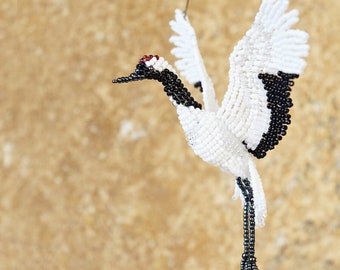 for sale online Giftcraft Mini World Zen Garden Standing Crane Bird Figurine 706489 Dollhous .. 