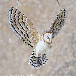 Great Horned Owl Ornament Beaded Owl Suncatcher Artwork Etsy Great Horned Owl Ornament Beaded Owl Suncatcher Artwork Etsy