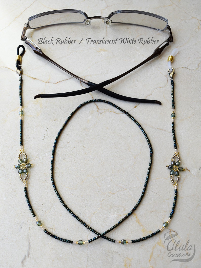 Reading Glasses Chain Beaded Flower Eyeglass Chain Etsy