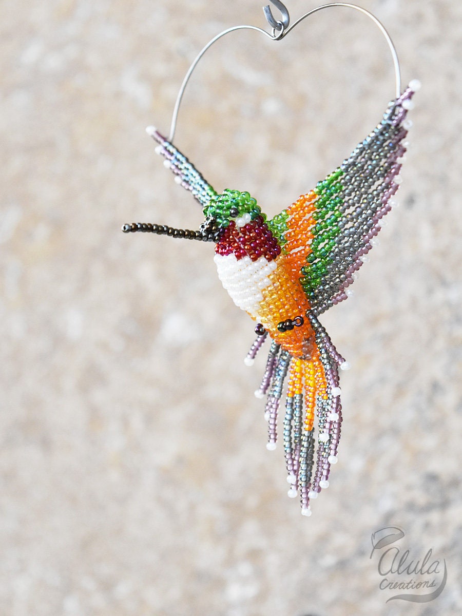 Beaded Hummingbird with Finish Option of Suncatcher Ornament Etsy