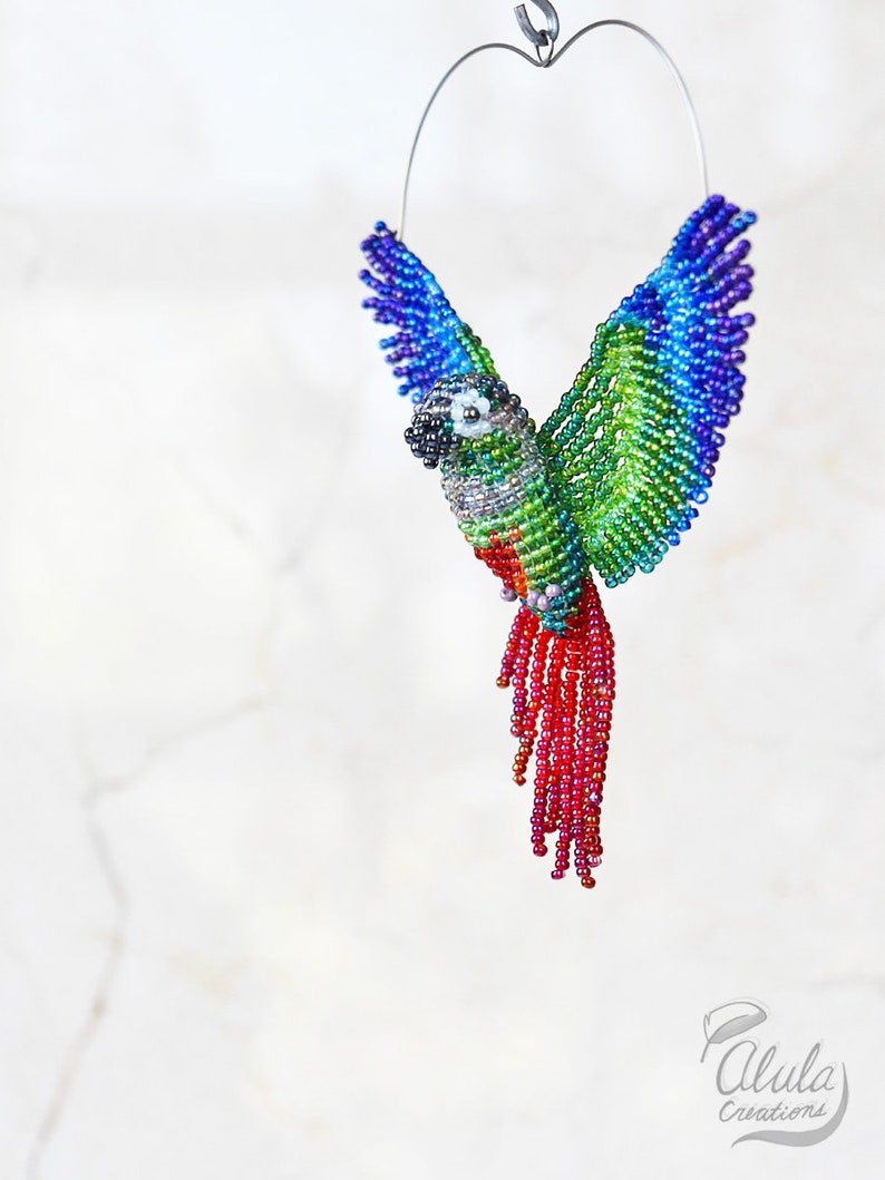 Green Cheeked Conure Bird Ornament Bird Suncatcher Window Etsy
