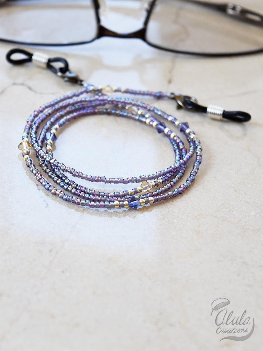 Swarovski Eyeglasses Chain, Eyeglass Holder Necklace, Reading Glasses…