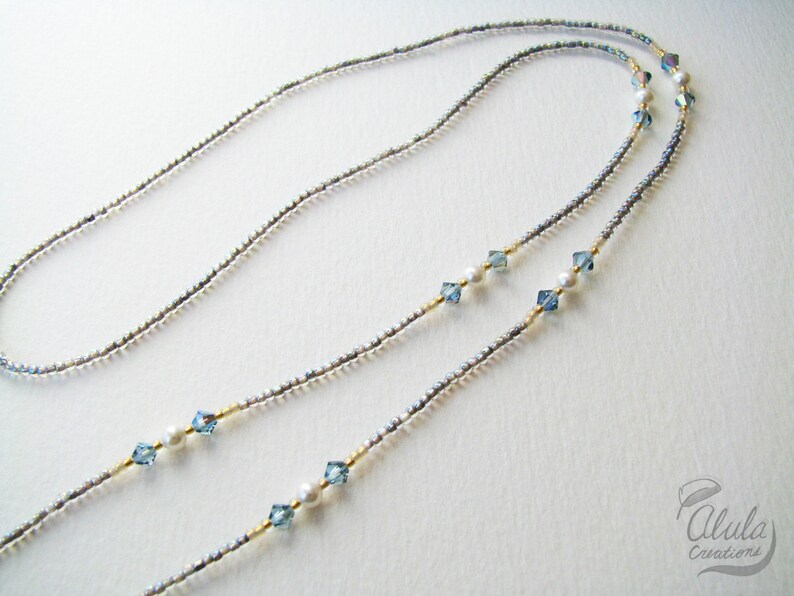 Crystal Glasses Chain Eyeglass Holder Necklace Reading Etsy