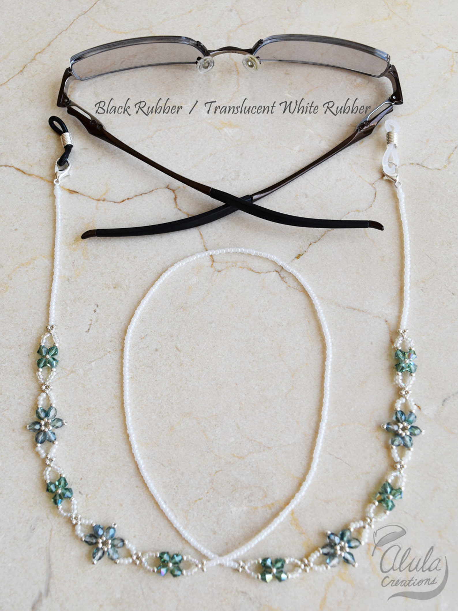 Beaded Eyeglass Holder Flower Lanyard Reading Glasses Chain Etsy