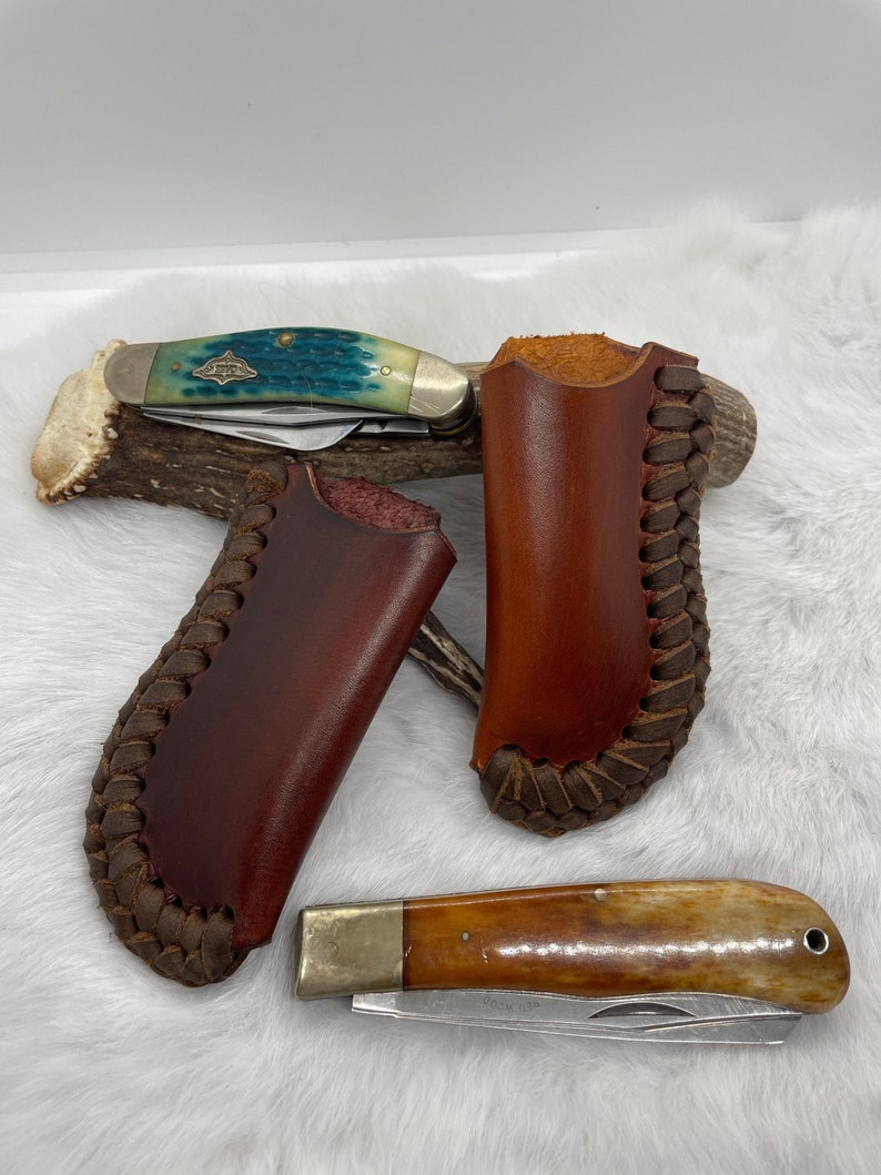 Leather Knife Sheath, Folding Knife Sheath, Knife Sheath, Handmade