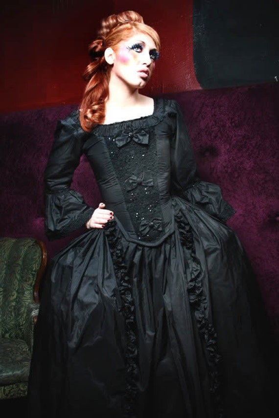 Items similar to Rococo 18th Century Gown in Silk Taffeta Custom Sized