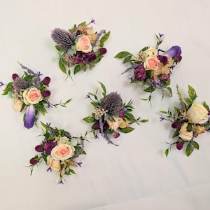 Faux Flower Corsage for Weddings, Artificial Flower Wrist Corsage, Wedding Corsage, Floral Corsage, Corsage, Faux Flower Corsage