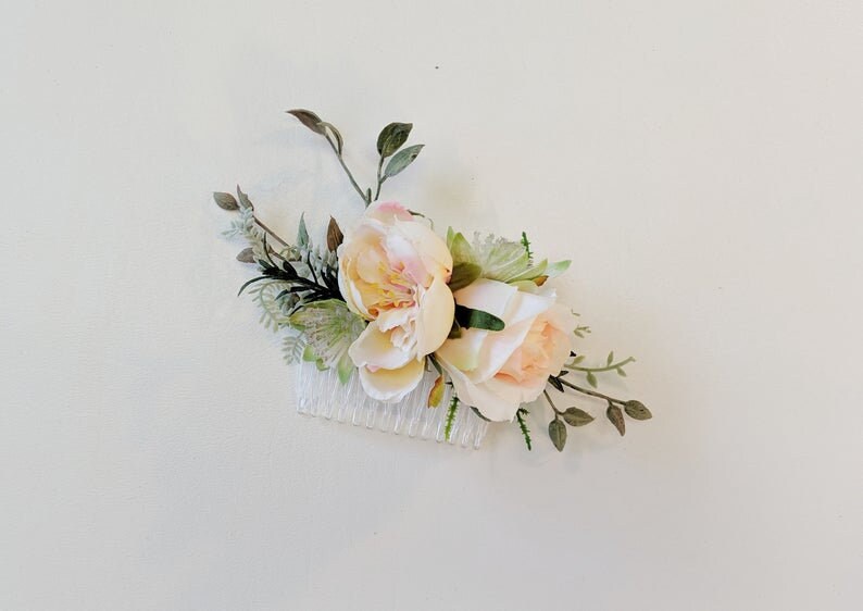 silk wedding flowers hair accessories