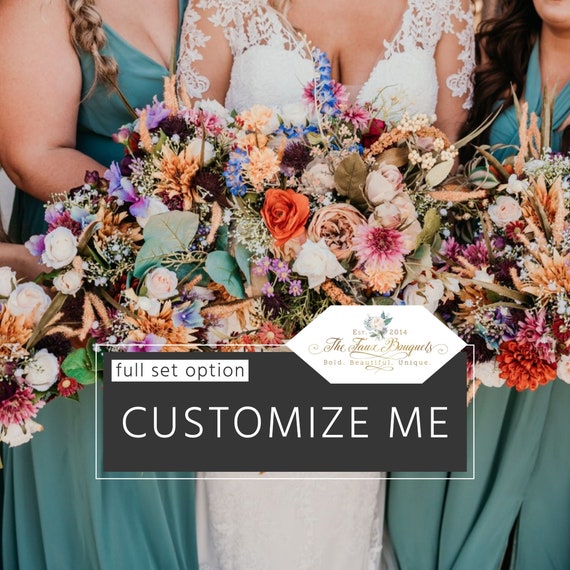 Artificial Flower Bouquet Wedding Flower Sets Bridal Etsy