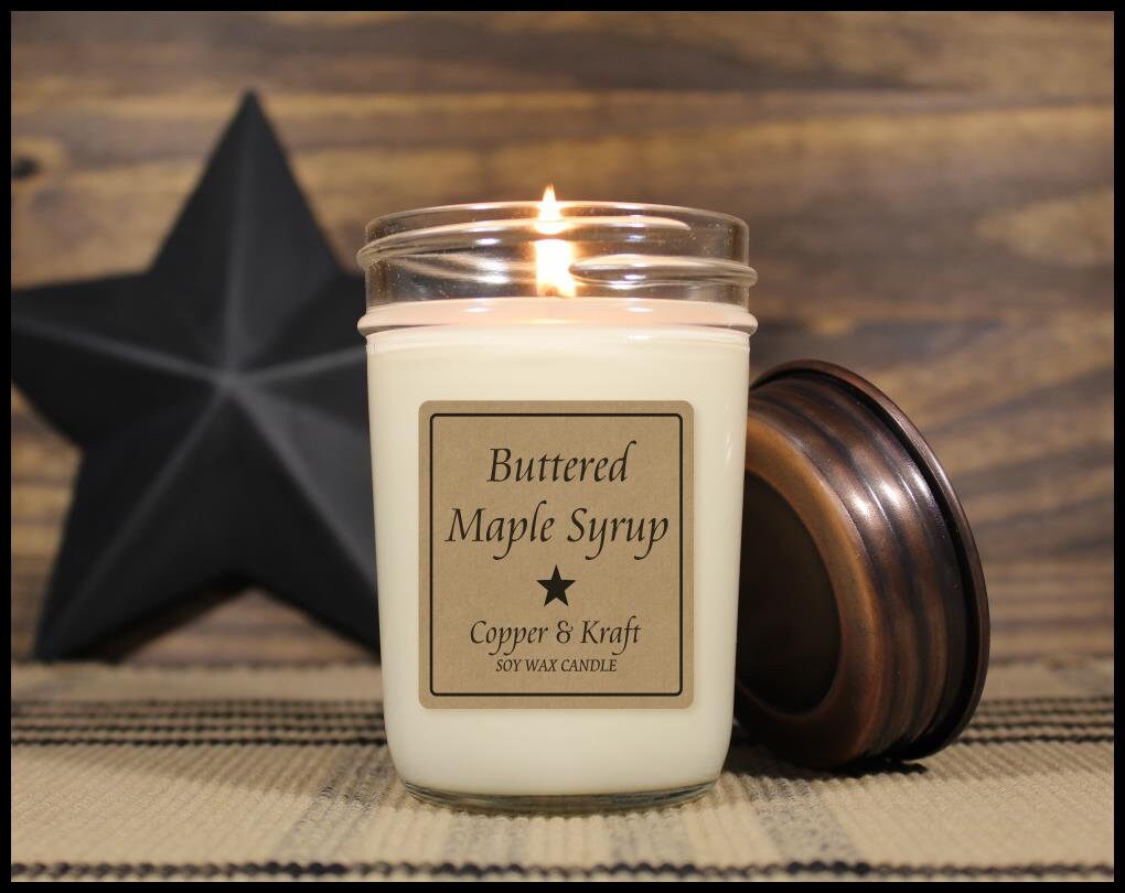 BUTTERED MAPLE SYRUP Soy Candles Handmade Scented Candles Etsy