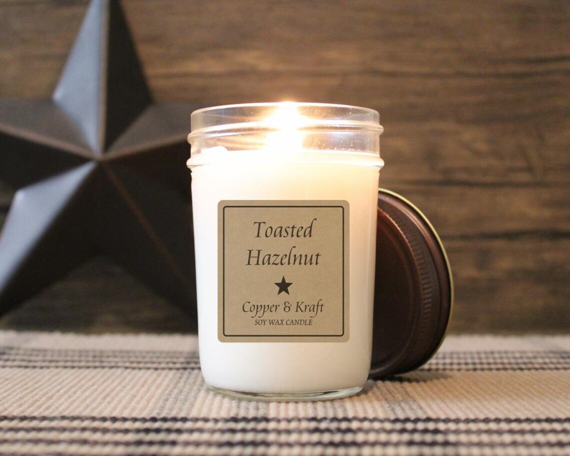 Fall Candles TOASTED HAZELNUT Soy Candles Handmade Etsy
