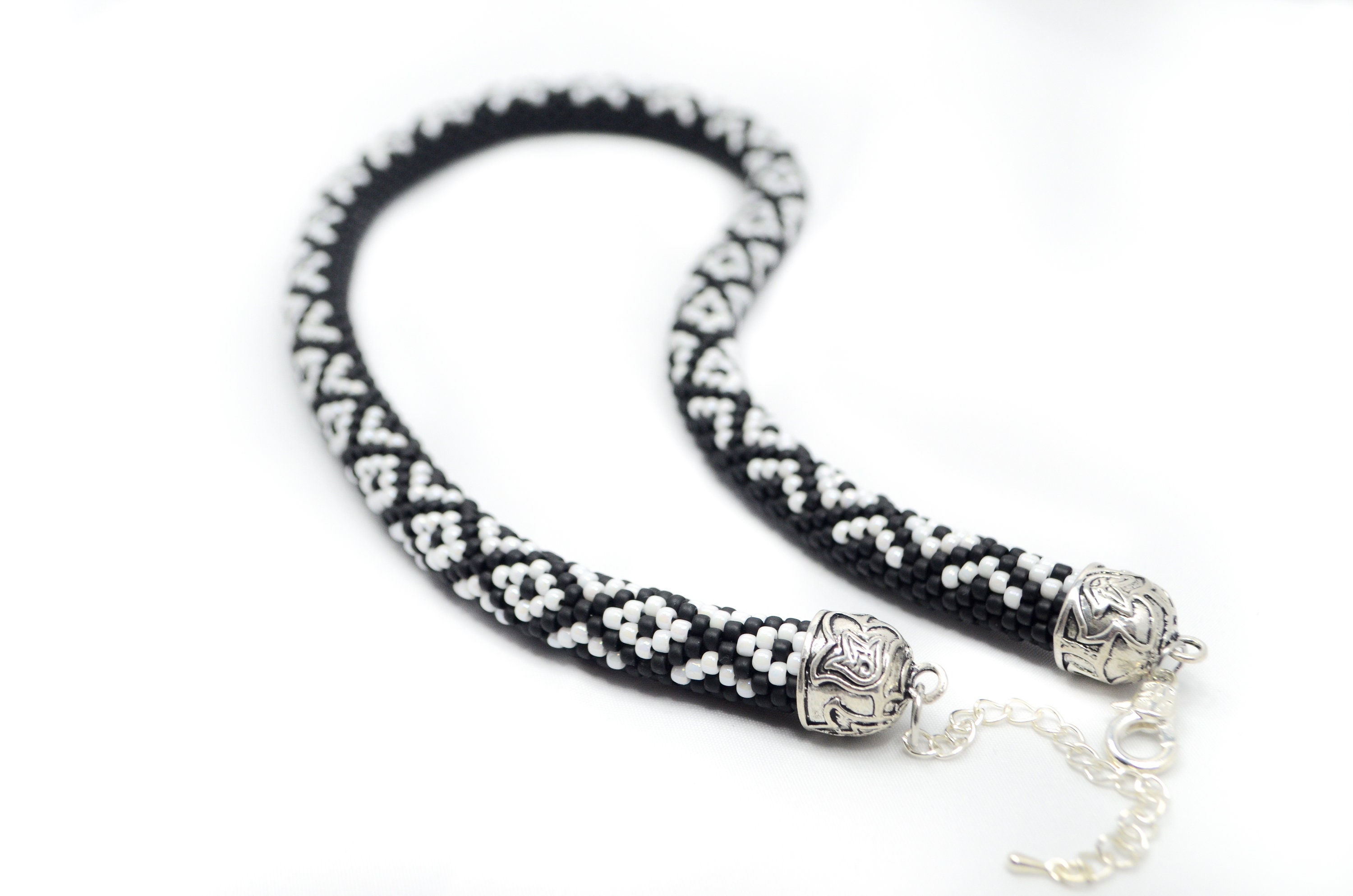 Beaded Jewelry Set Necklace & Bracelet, Tubular Necklace/bracelet