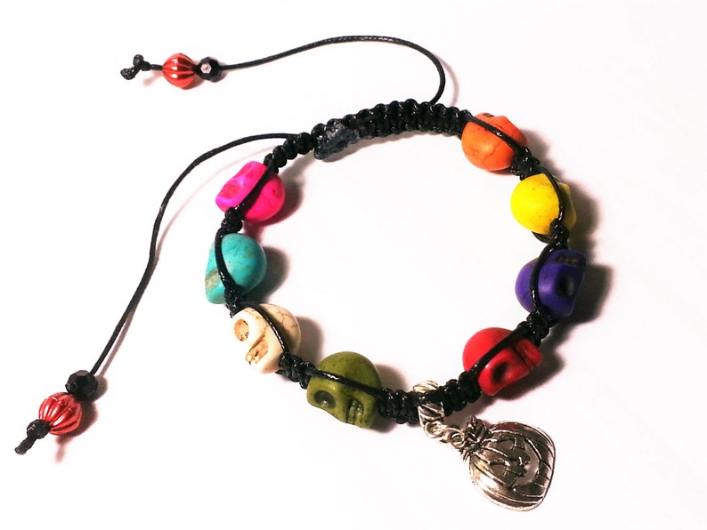 BRACELET FANTAISIE FEMME REGLABLE HEMATITE SHAMBALLA PORTE BONHEUR STRASS 50575