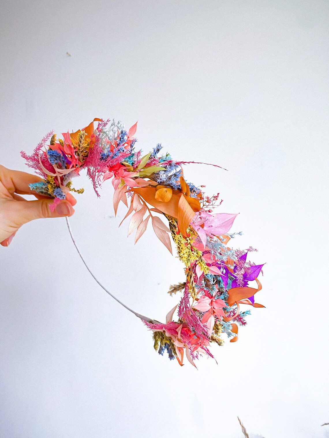 DIY Dried Flower Crown Kit. Classic Half Crown. Any Size Etsy