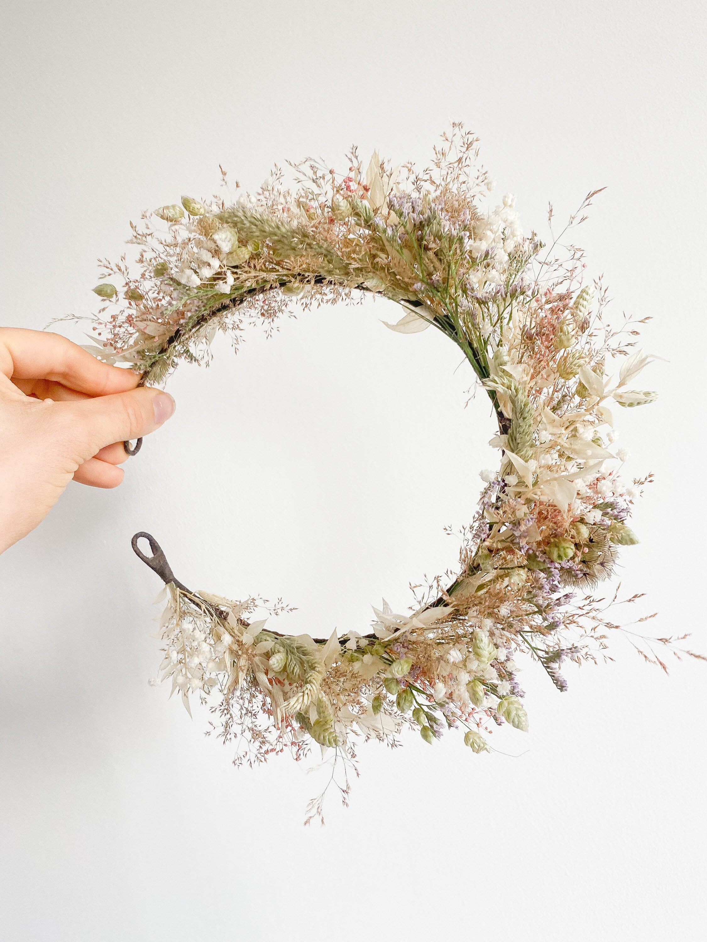 Natural dried flower crown. Bridal or bridesmaids flower Etsy