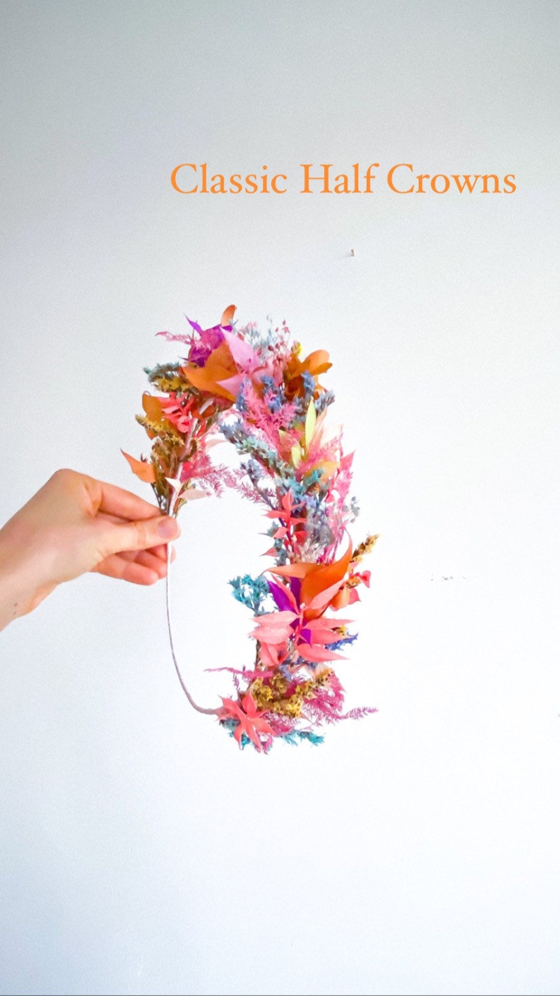 DIY Dried Flower Crown Kit. Classic Half Crown. Any Size Etsy