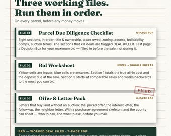 Land Offer Letter Templates | Direct Mail Letters to Buy Vacant Land | Priced Offer, Follow-Up & Neighbor Letter Pack for Investors