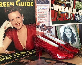 Replica hand sewn ruby slippers