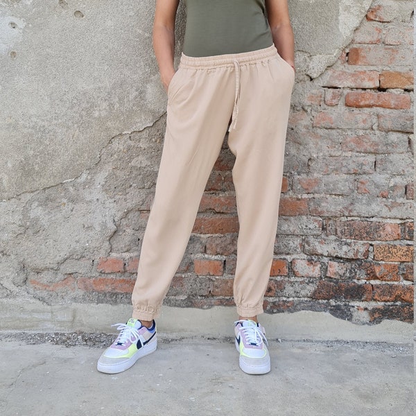 Sports Tencel Pants, Women Sports Tencel Pants, Elastic Wasit Pants, Tencel Jogger Pants, Loose Tencel Pants,Women Tencel Pants,Tencel Pants