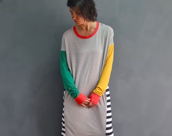 Long Sleeves Maxi Dress, Loose Maxi Dress, Colorful Maxi Dress, Long Maxi Dress, Sweater Maxi Dress, Maxi Kaftan Dress, Long Loose Dress