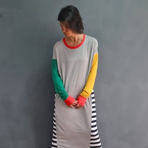 Long Sleeves Maxi Dress, Loose Maxi Dress, Colorful Maxi Dress, Long Maxi Dress, Sweater Maxi Dress, Maxi Kaftan Dress, Long Loose Dress 画像 1