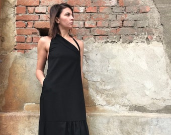 Long Linen Dress, Backless Linen Dress, Elegant Linen Dress, Evening Linen Dress, Summer Dress, Extravagant Linen Dress, Plus Size Dress