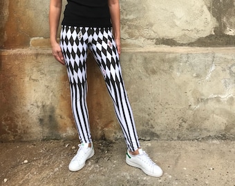 Leggings de festival, Leggings de festival pour femmes, Vêtements de festival, Leggings à imprimé cartes, Leggings de sport, Leggings Rave, Leggings imprimés