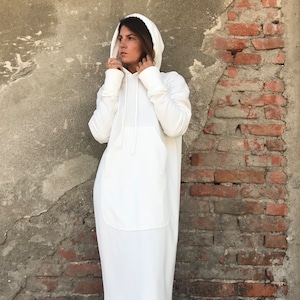 Maxi Sweatshirt Dress, Hooded Sweatshirt Dress, Long Sweatshirt Dress, Loose Sweatshirt, Hoodie Dress, Plus Size Sweatshirt Dress