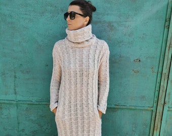 Cable Knit Maxi Dress, Knit Maxi Dress, Winter Maxi Dress, Sweater Dress, Women Knit Sweater Dress, Maxi Sweater Dress, Long Sweater Dress