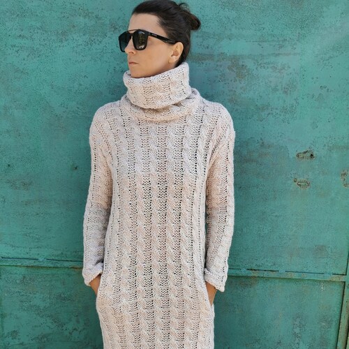 womens cable knit sweater dress Maxi Dress, Knit Maxi Dress, Winter Maxi Dress, Dress, Women Knit Sweater Dress, Maxi Sweater Dress, Long Sweater heeled sandals or mules shoes complete the look LOAIHA Sweater Dress for Women
