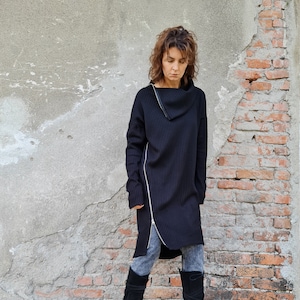 Black zipper sweaters online