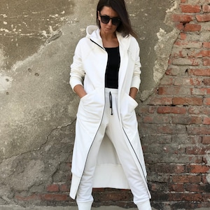 Women s Extra Long Full Zip Sweatshirts Etsy Australia