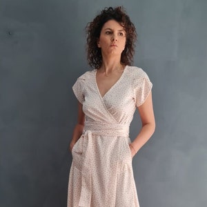 Wrap Maxi Dress,  Women Hug Me Dress, Cotton Satin Wrap Dress, Women Wrap Dress, Wrap Dress, Summer Wrap Dress, Cotton Satin Dress, Dress