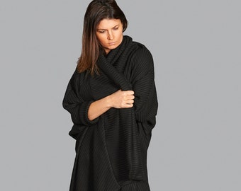 Frauen Strickjacke, Schwarze Midi Strickjacke, Übergroße Strickjacke, Schwarze Strickjacke, Frauen Mantel, Pullover Strickjacke, Baumwoll Strickjacke, Schwarzes Baumwoll Top