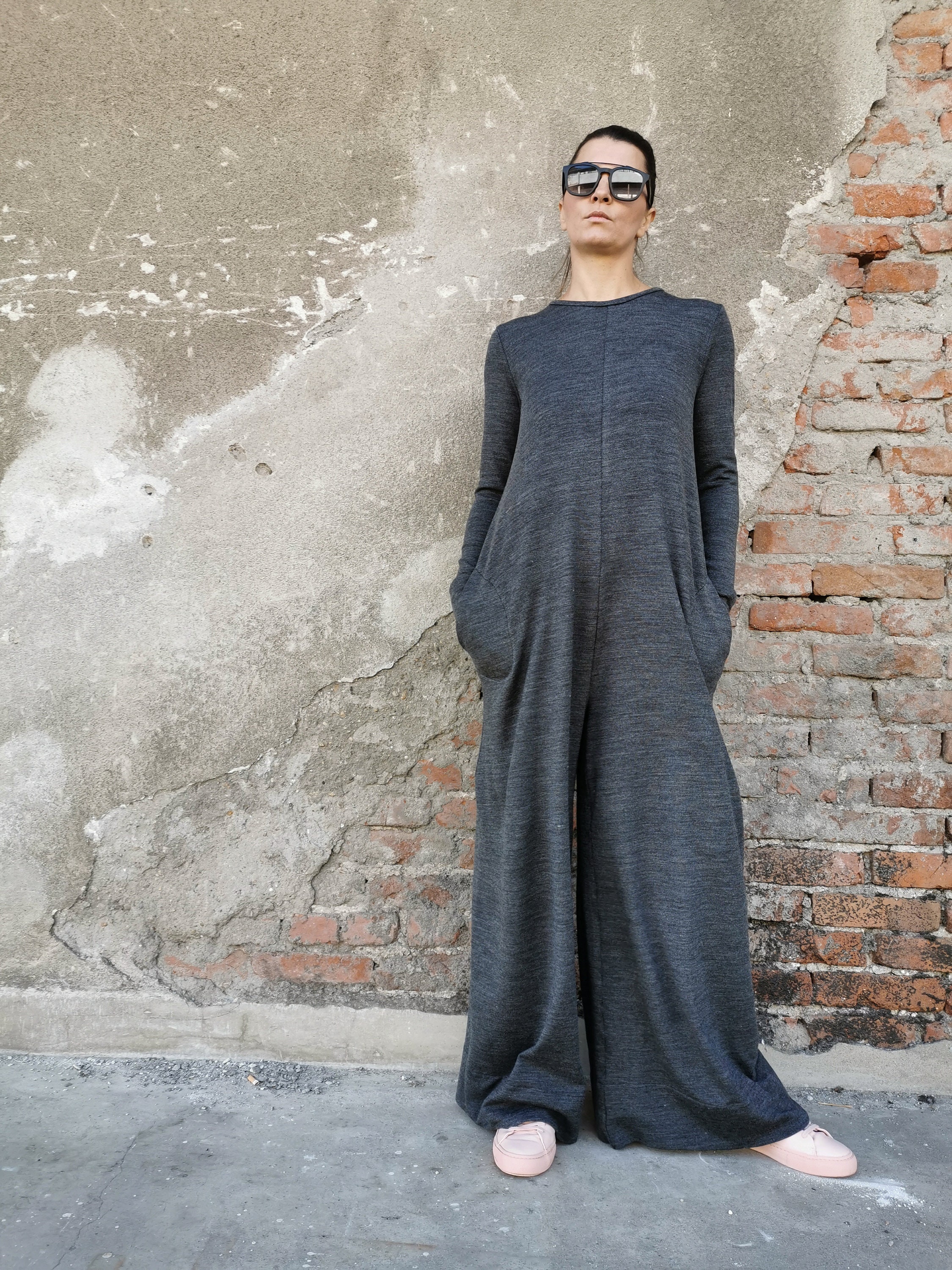 Ayelin Jumpsuit - Linen Look Relaxed 3/4 Sleeve Jumpsuit in Black | Showpo  USA