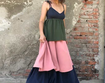 Ruffle Layer Maxi Dress, Ruffle Summer Dress, Multi Layer Maxi Dress, Ruffle Dress, Long Ruffle Dress, Summer Strappy Dress, Strap Dress