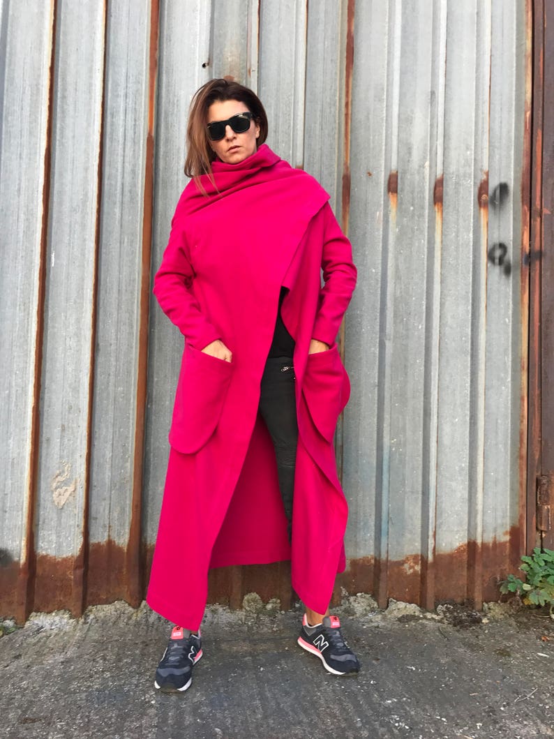 Womens Wool Cardigan, Wrap Coat, Maxi Cardigan, Loose Cardigan, Plus Size Coat, Minimalist Coat, Elegant Coat, Hooded Coat, Long Cardigan image 2