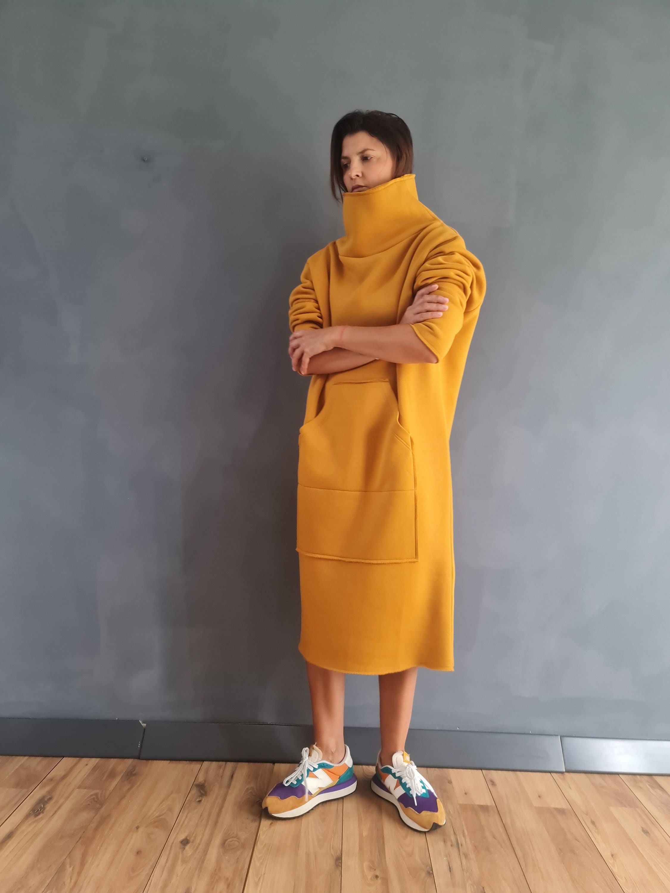 Mustard cheap colour sweatshirt