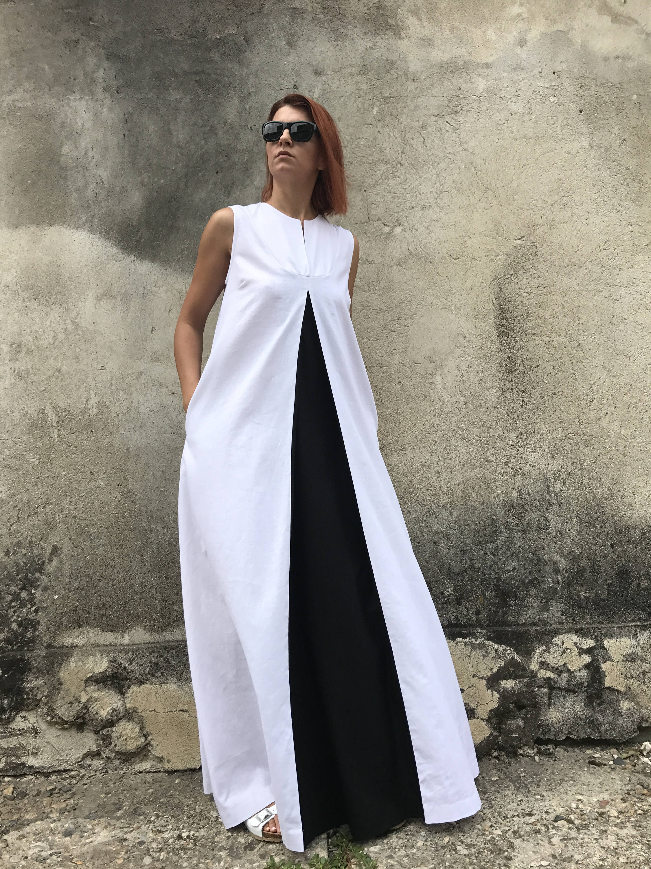 White Linen Dress Plus Size Linen Dress Linen Dress White | Etsy