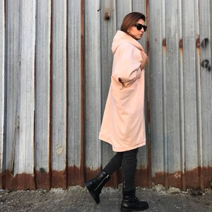 Winter Coat, Plus Size Coat, Pink Coat, Wool Coat, Loose Fit Coat, Avant Garde Clothing, Minimalist Fashion, Oversized Coat,Extravagant Coat image 3