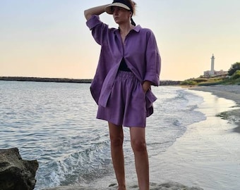 Premium Linen Shirt, Women Linen Shirt, Oversized Linen Shirt, Loose Linen Shirt, Summer Linen Shirt, Long Sleeves Linen Shirt, Linen Shirt