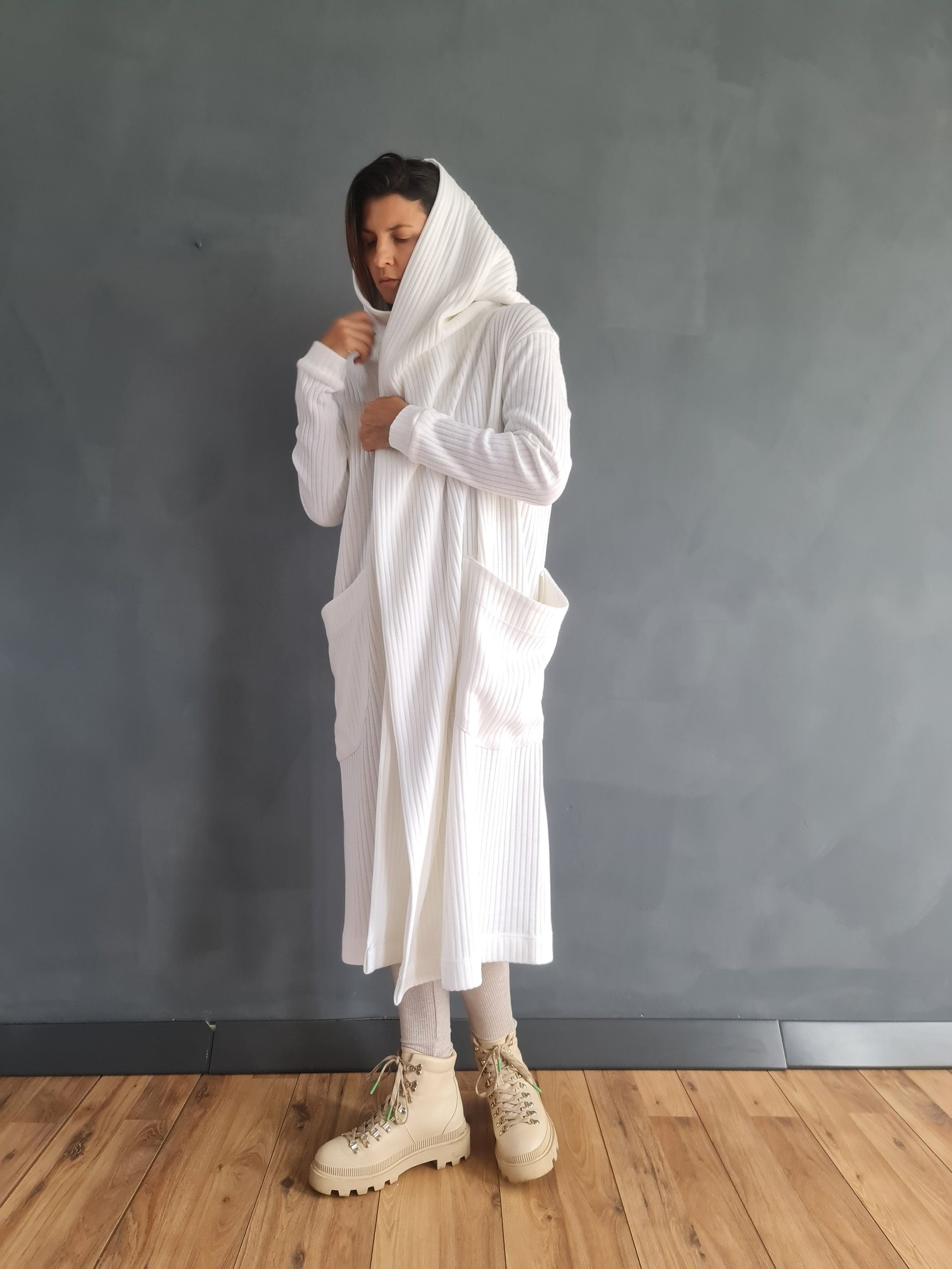 トップス Yoli | Cotton long knit - White/25SS Yoli | Cotton long knit - White/Beige 25SS | wr