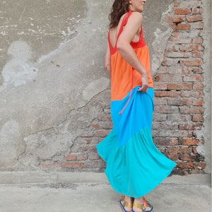 Colorful Summer Dress, String Maxi Dress, Long String Dress, Sleeveless Summer Dress, Woman Summer Dress, Long Summer Dress, Beach Dress, image 5