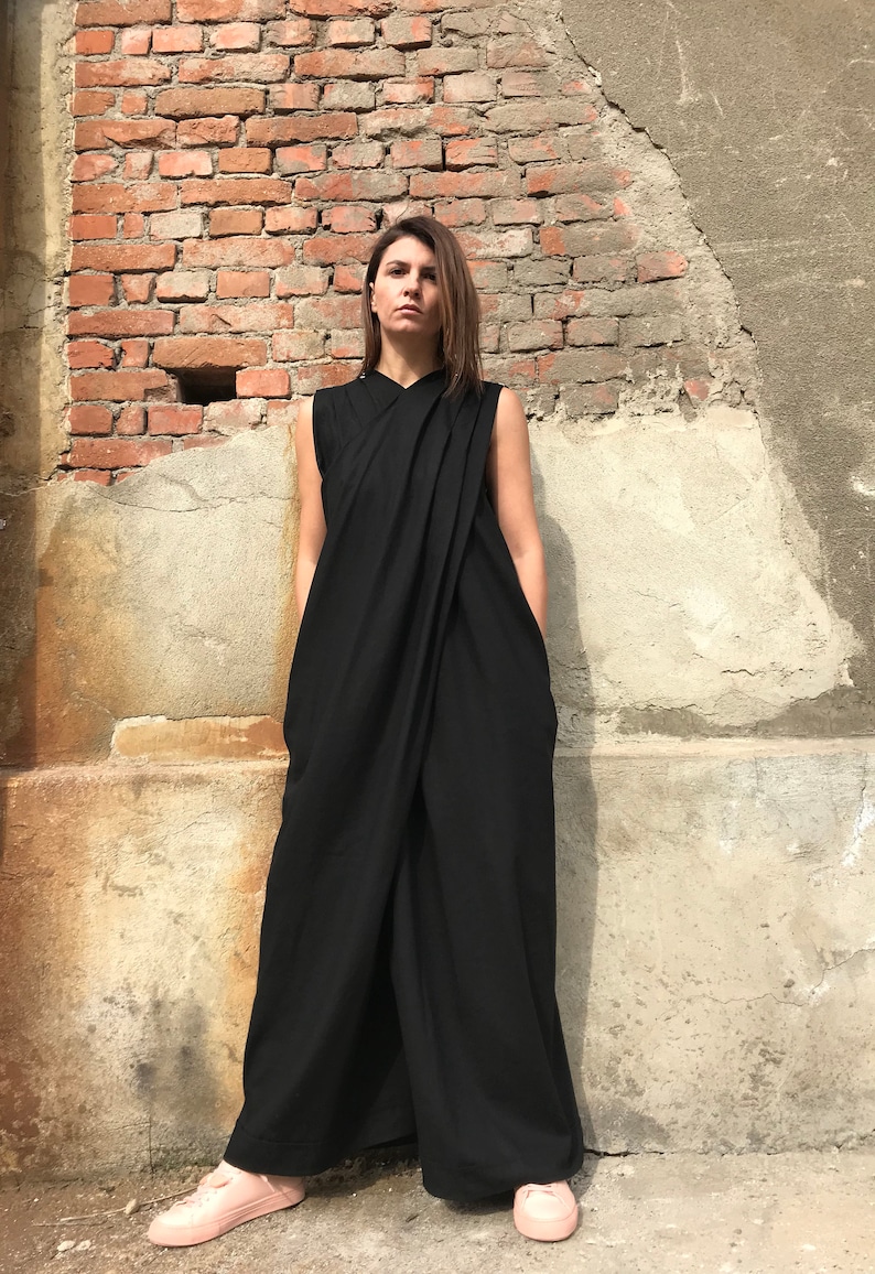 Plus Size Linen Jumpsuit Black Linen Jumpsuit Women Linen Etsy